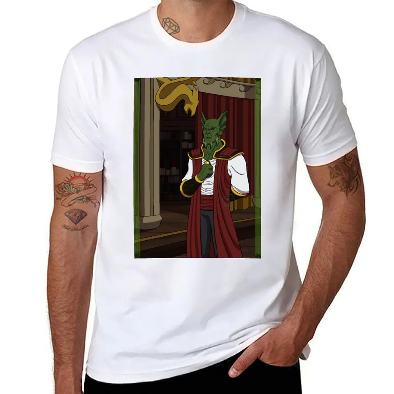 

Vorador walks by his manor Fan Art T-Shirt man t shirt cotton high quality man t shirt heavy cotton T-Shirt