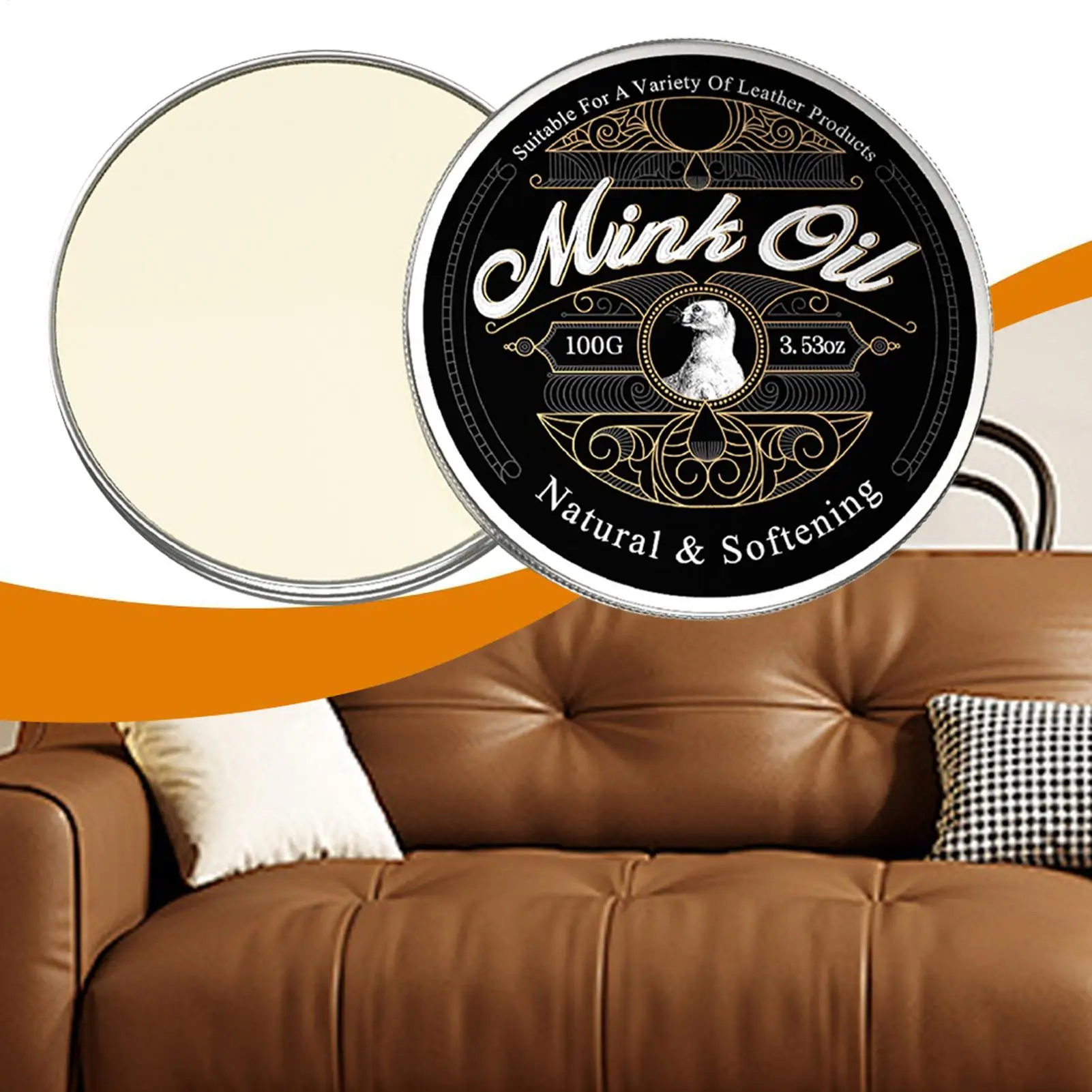 100g Mink Oil For Leather Boots Leather Care Cleaner Conditioner Soften And Restore For Boots Shoes Clothing