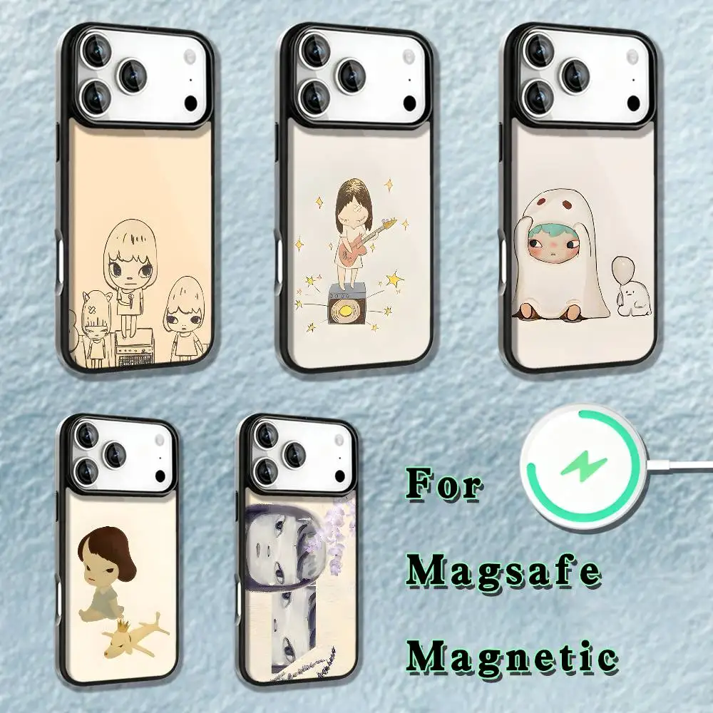 

Cute Y-Yoshitomo N-Nara Phone Case For iPhone 17,16,15,14,13,12,11,Pro,Max,Plus,Mini,SE4,E Magnetic Magsafe Wireless Charging