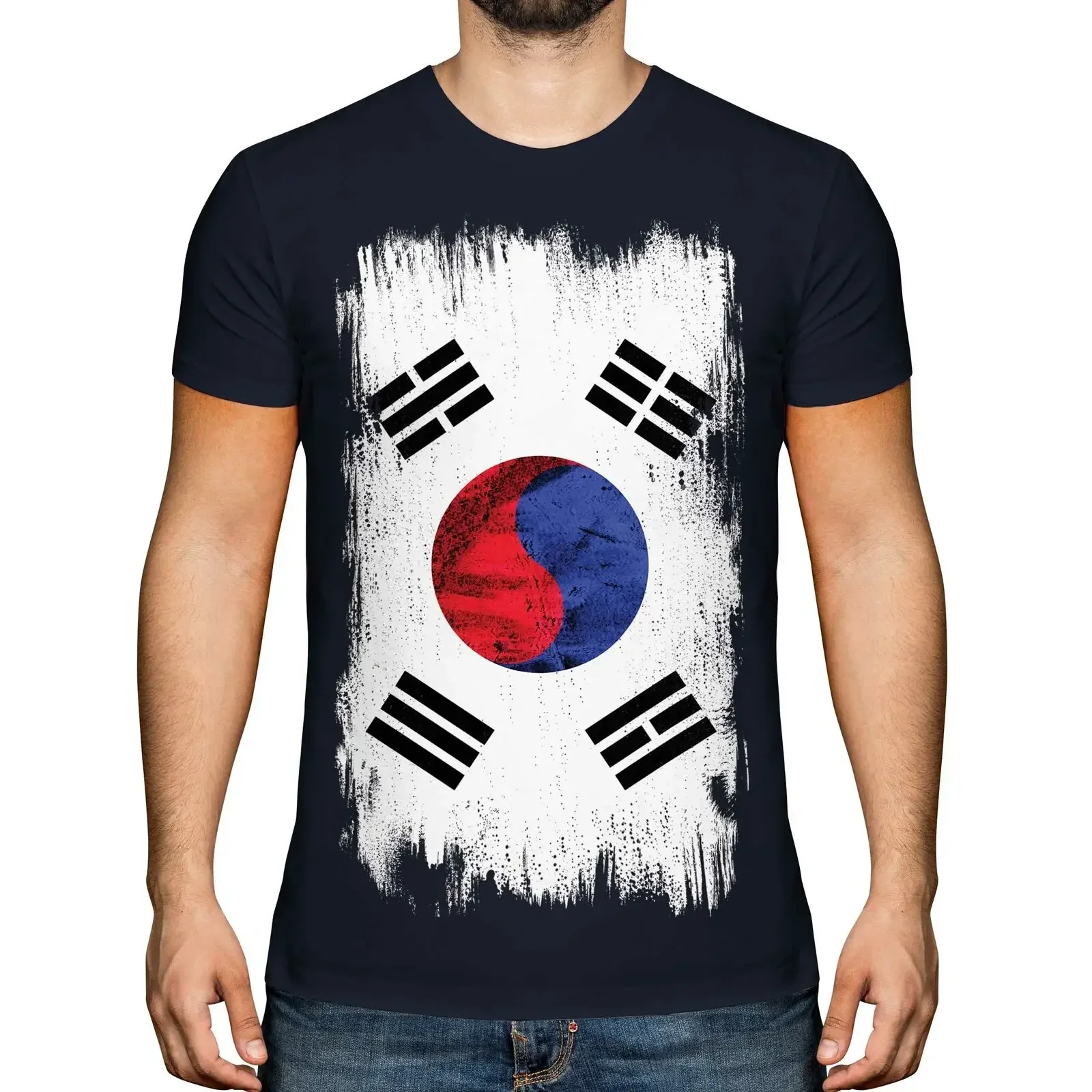 

SOUTH KOREA GRUNGE FLAG MENS T-SHIRT TOP H