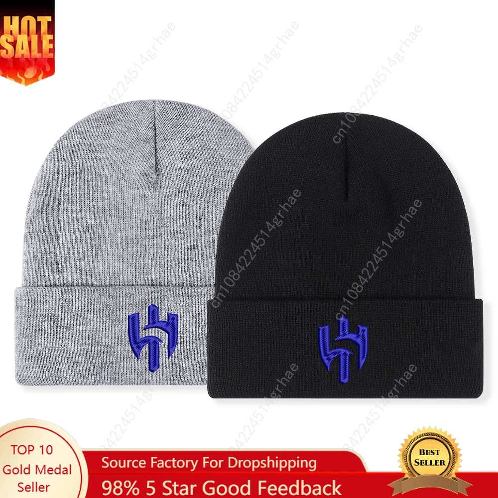 

1pc'sword' Embroidered Beanie Soft Stretchy Lightweight Winter Hat for Men & Women, Outdoor Hip Hop Fashion