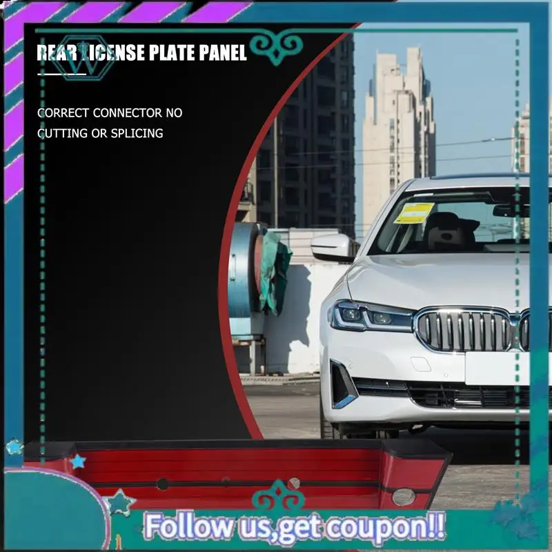 AA92-Car Rear License Plate Panel Bracket Frame Rear Number Frame For-BMW 5 SERIES E34 M5 525I