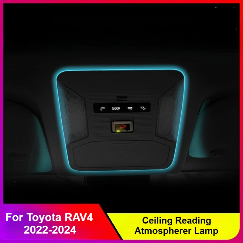 Ceiling Reading Atmosphere Light For Toyota RAV4 2020 2021-2024 Led Colorful Roof Ambient Lamp Welcome Light Accessories