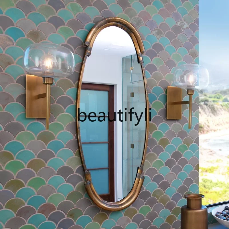 

Nordic style sticker drill lamp simple prop handmade ornament irregular decoration makeup full-length mirror bathroom