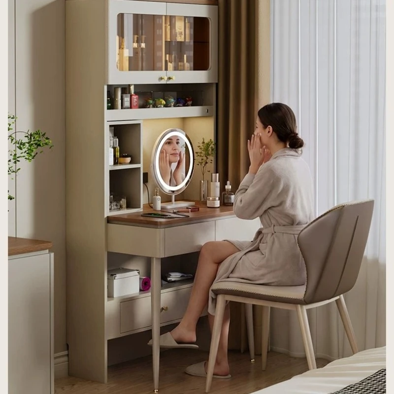 LMM Italian solid wood desk bookcase integrated small apartment learning desk
