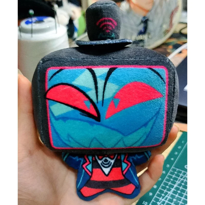 Boneco de Pelúcia de 10cm do Anime Hazbin Hotel, Personagens Sir Pentious, Alastor, Vox, Lucifer, Angel, para Cosplay, Pingente de Mochila, Chaveiro, Brinquedo e Presentes