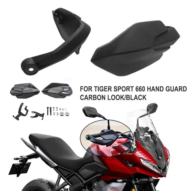 

Carbon look Fit For Tiger Sport 660 TIGER660 2022 2023 TRIDENT660 Handguard Hand Guards Protector Handguard Handlebar Protection