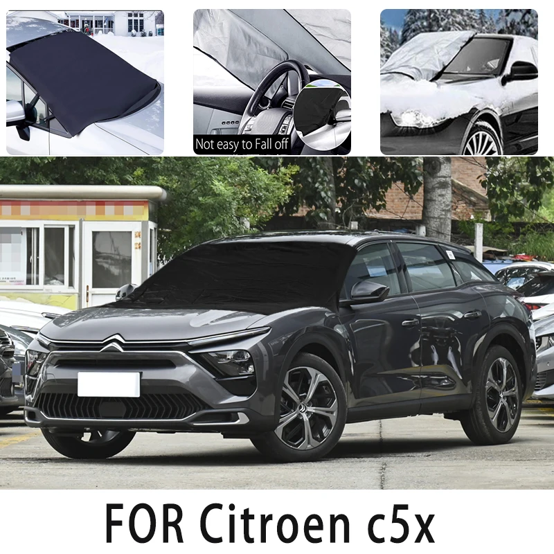 

Carsnow cover front coverforCitroen c5x snowprotection heat insulation shade Sunscreen wind Frost prevention car accessories