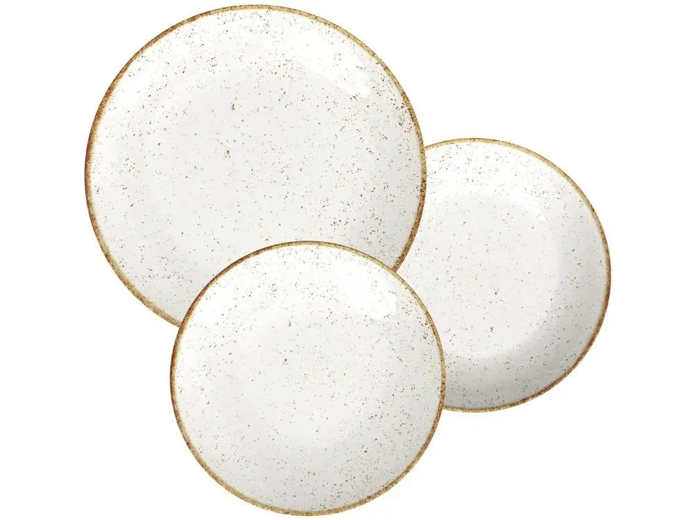 Brown Porcelain Round Dishes Game