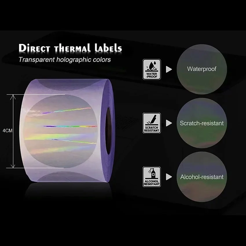 

Термальная лазерная этикетка, круглая голографическая серебряная/золотая наклейка «спасибо», 50x50 мм, прозрачная уплотнительная наклейка для печати