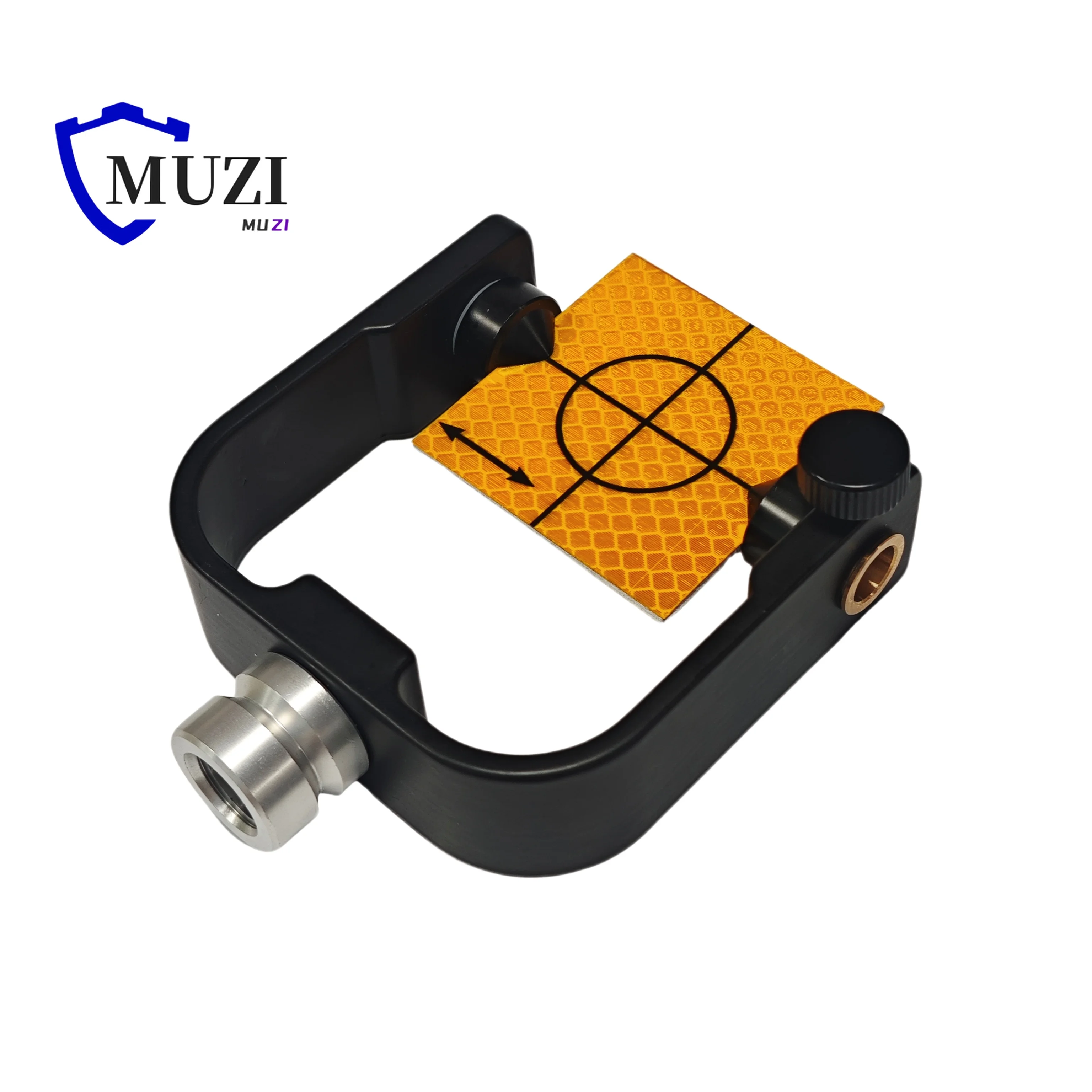 RT104 60mm Reflective Target with 5/8-11 Aluminum Adapter Tilting Mini Reflector Cross Hair Sheet for Tunnel Railway Survey Tool