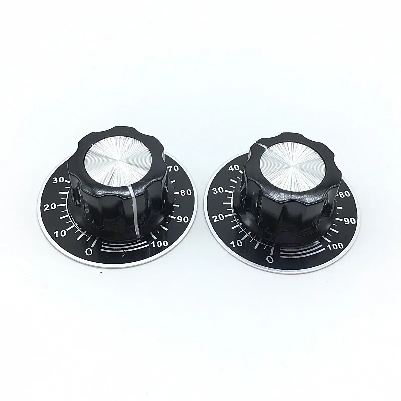 5pcs MF-A03 Potentiometer knob Bakelite Knob + A03 Dial Knob With Scale Plate Sheet Scale Digital Potentiometer Caps