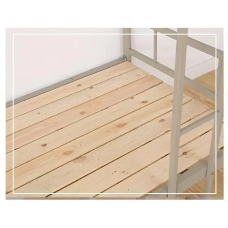 Metal White square Tube Double-layer Bed Is Suitable for Use in School Dormitories  Apartment Buildings and Construction Sites