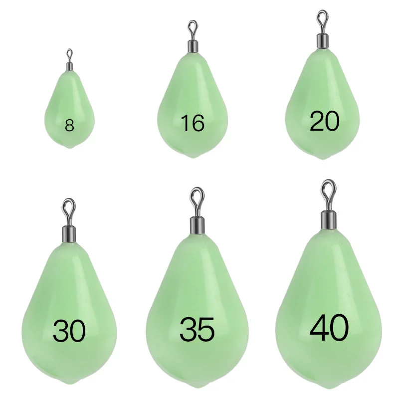 Leuchtende Angelgewichte, Platinen, 30 g-150 g, Wassertropfen, 360-Grad-Drehung, Angelplatine, Bass-Angelzubehör