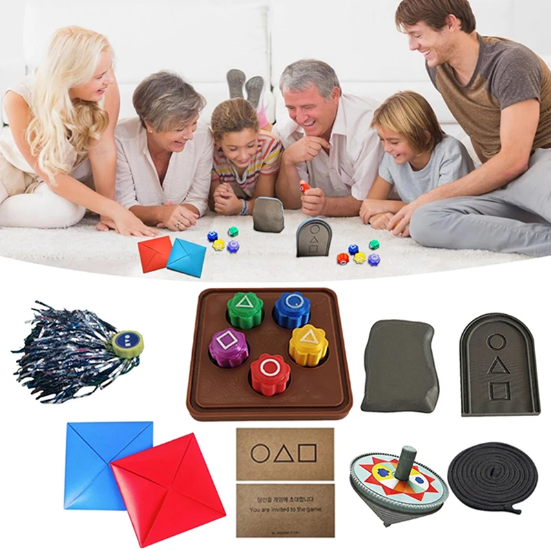 Jeu traditionnel coréen DDAKJI, 3D, 1:1, ensemble de pochoirs en pierre