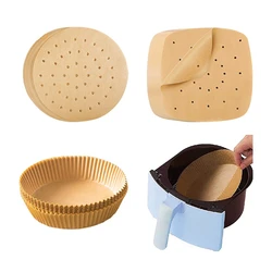 50pcs Air Fryer Parchment  Disposable Steamer Liners Kitchen Cookers Oil-proof Paper Barbecue Fryer Baking Accessories      0151