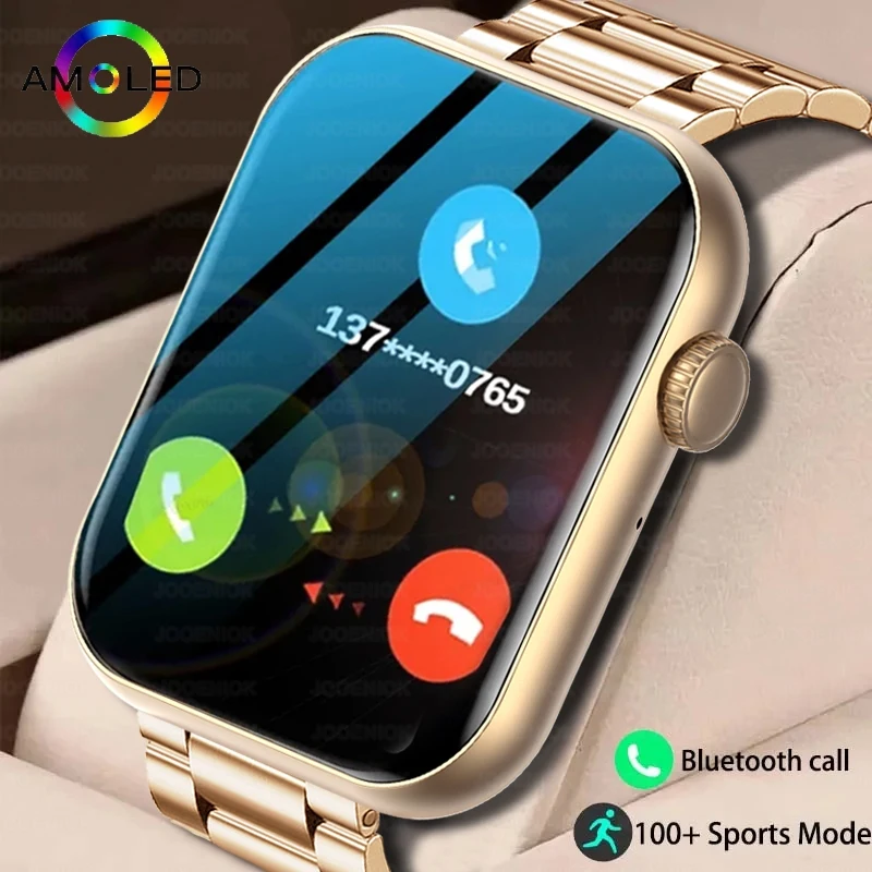 

2025 Новые 1,9-дюймовые Смарт-часы с AMOLED-экраном для женщин, Bluetooth-вызов, пульсометр, спортивный фитнес-трекер, женские умные часы для Xiaomi IOS