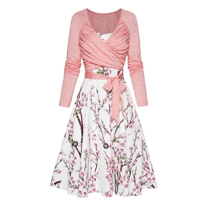 

Новинка весны: женское платье миди с цветочным принтом, низкой талией, украшенное стразами, из бамбукового волокна, оригинальный дизайн.