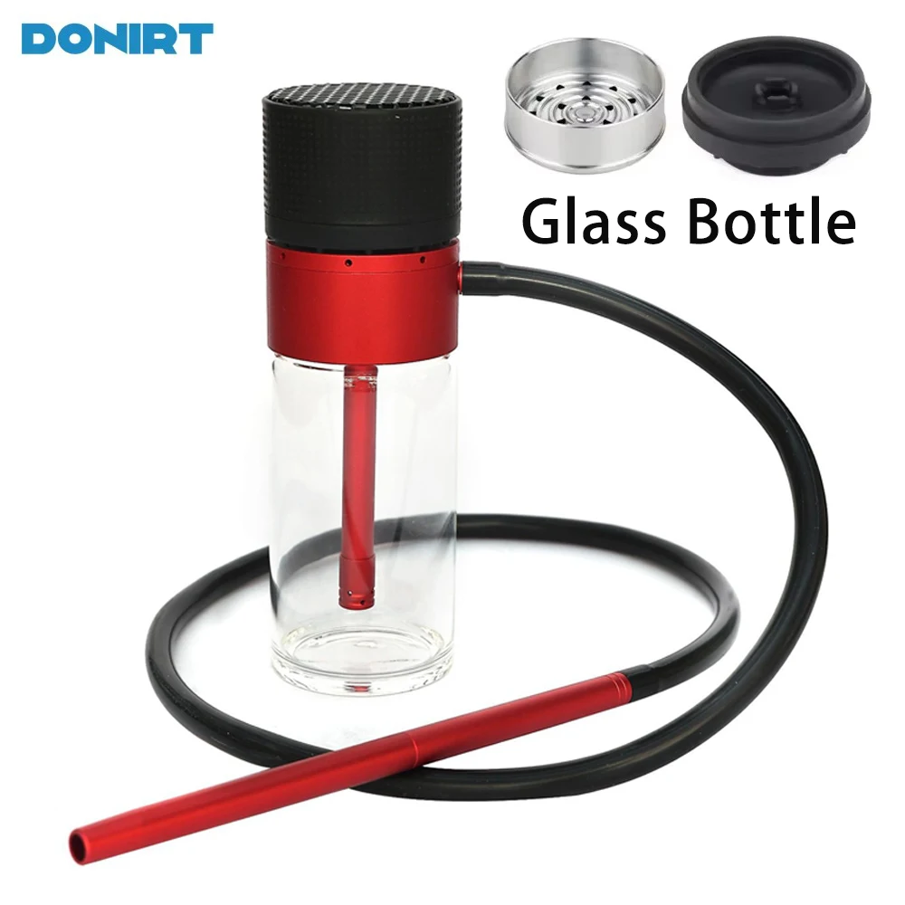 

DONIRT High Quality Shisha Pipes Smoking Glass Hookah Set with Bowl Chicha Hose Portable Smoke Accessories Gifts for Car Home