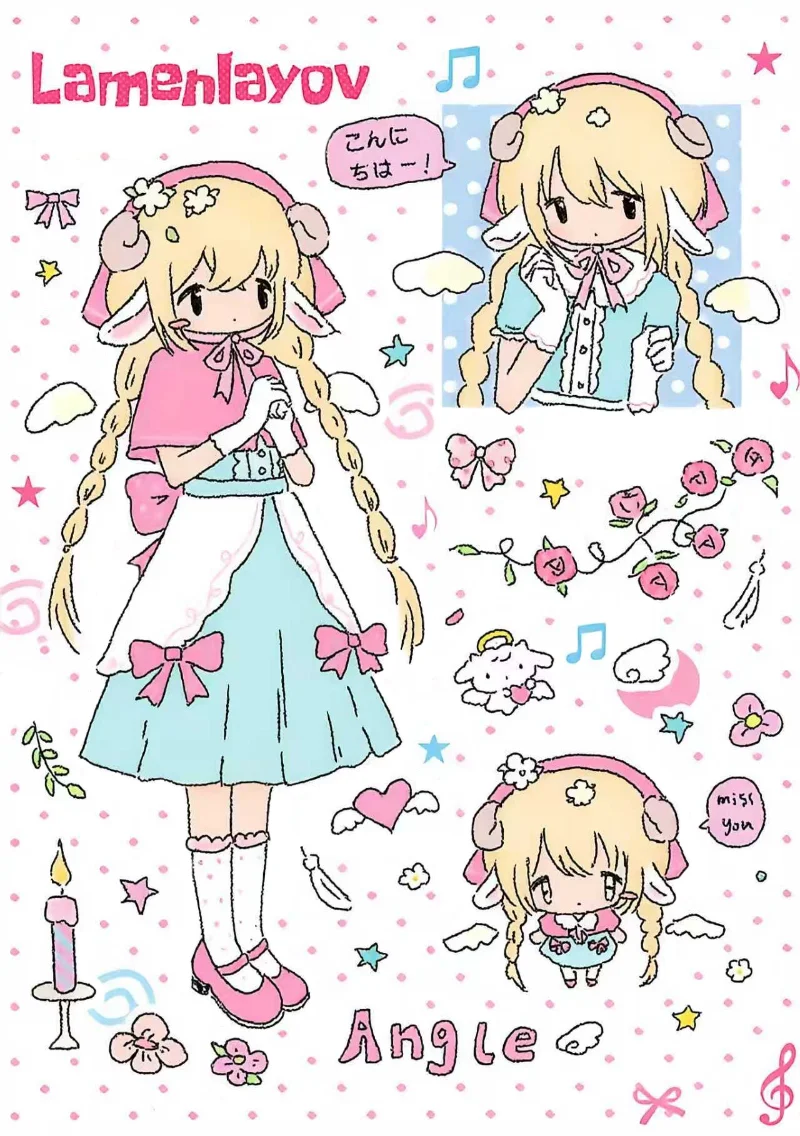 Kawaii JK Sticker Collection | Sweet School Girls & Cozy Food Moments for Journaling & Scrapbooking view 2