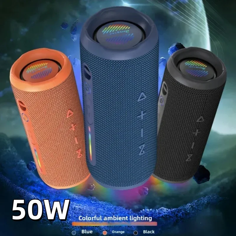 50W Sound Box Portable Outdoor Waterproof Heavy Bass TWS Series Wireless Sound Box High Power Sound System Bluetooth Speaker