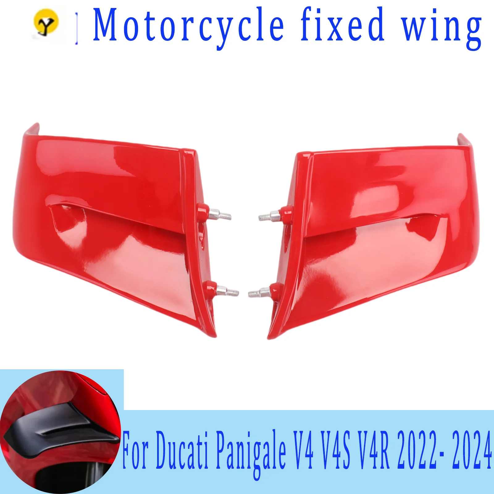 

For Ducati Panigale V4 V4S V4R 2022 2023 2024 Motorcycle Winglets Side Panels Fixed Wing Aerodynamics Fairing