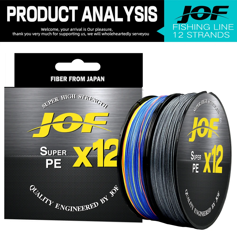 JOF X12 500 M 300 M Geflochtene Angelschnur 12 Stränge Mehrfarbige Multifilament Salzwasser PE Linie 20 24 35 40 50 65 80LB – Detail 5