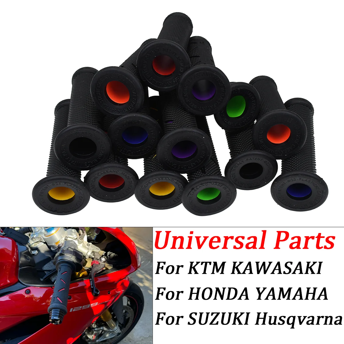 

Motorcycle Non-slip Grip Rubber Motorcycle Moto Handles Cover Handlebar DIY Accessories for Honda Suzuki Ducati Benelli