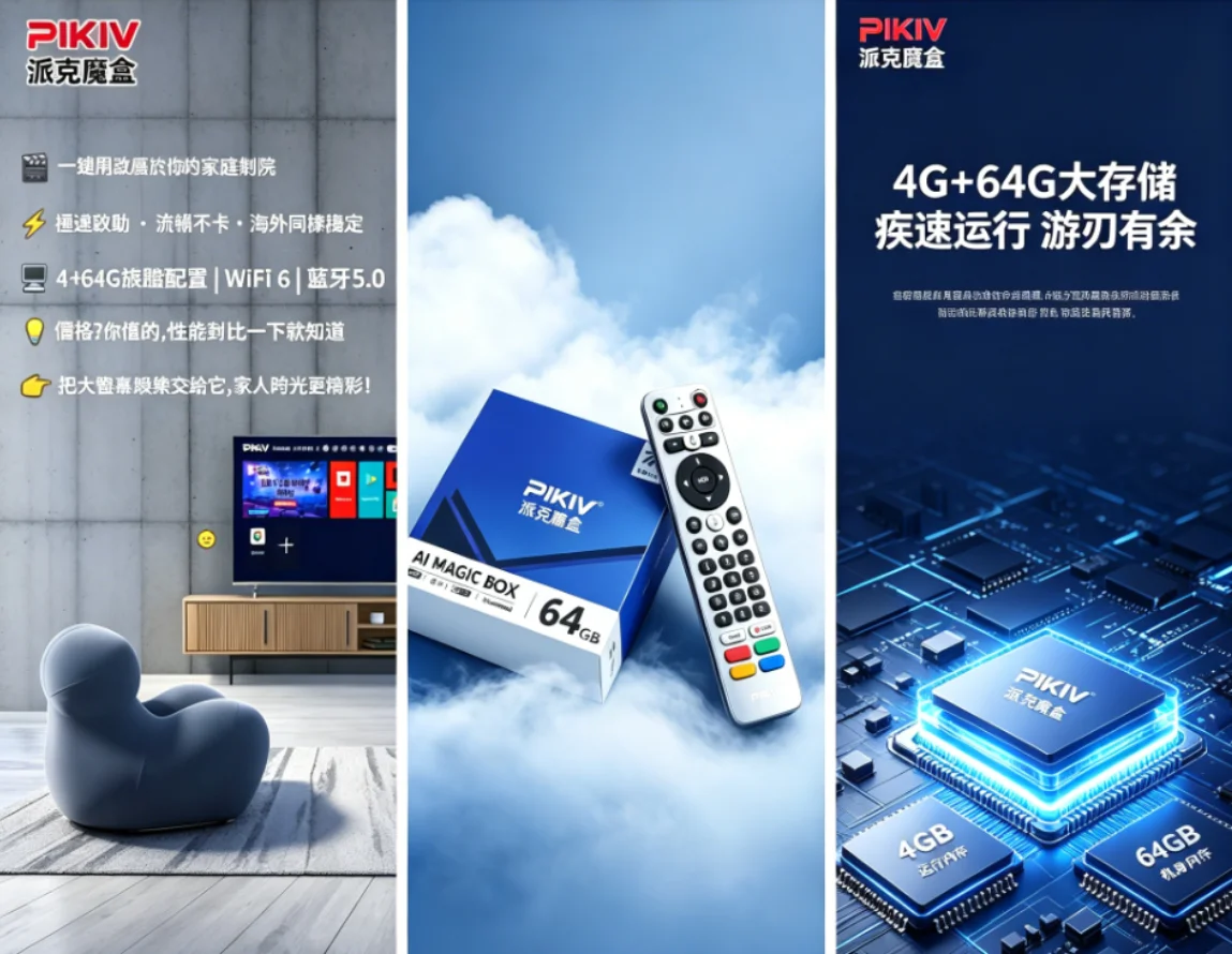 Новая ТВ-приставка PIKIV 7P PLUS AI Magic Box 64 ГБ 4 ГБ ОЗУ Wi-Fi 6 BT 5.0 4K HDR с голосовым управлением, хит продаж в Корее и Японии