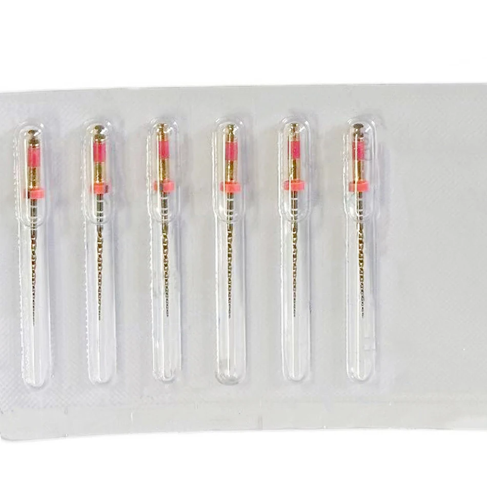 6 pièces dentaire alternatif vague primaire or fichier rotatif moteur Activation de la chaleur Flexible Endo NITI un fichiers endodontique dentiste