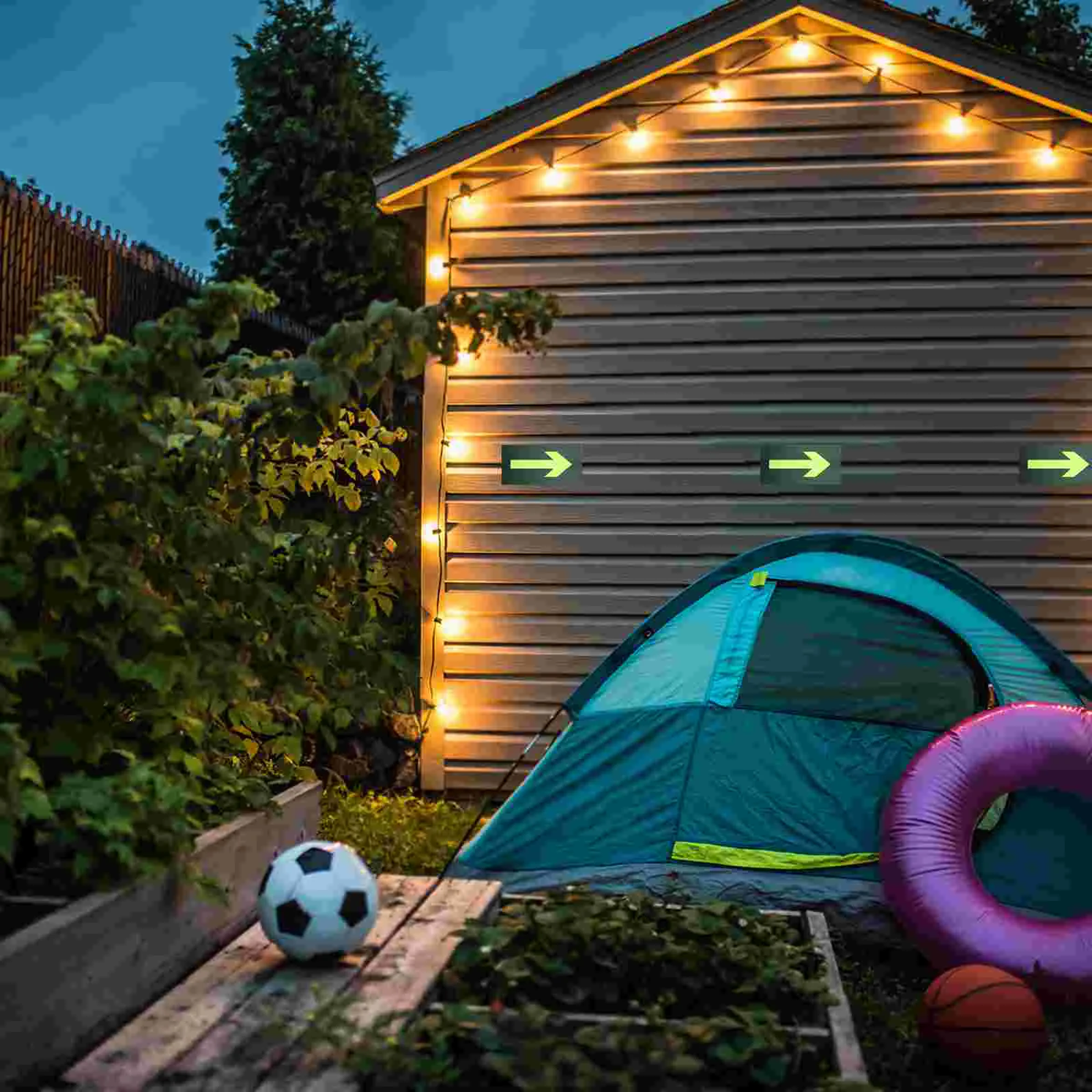 10 Pcs Reflective Arrow Sticker Wedding Glow Arrows Sign Luminous Card Parking Pvc Yard Signs