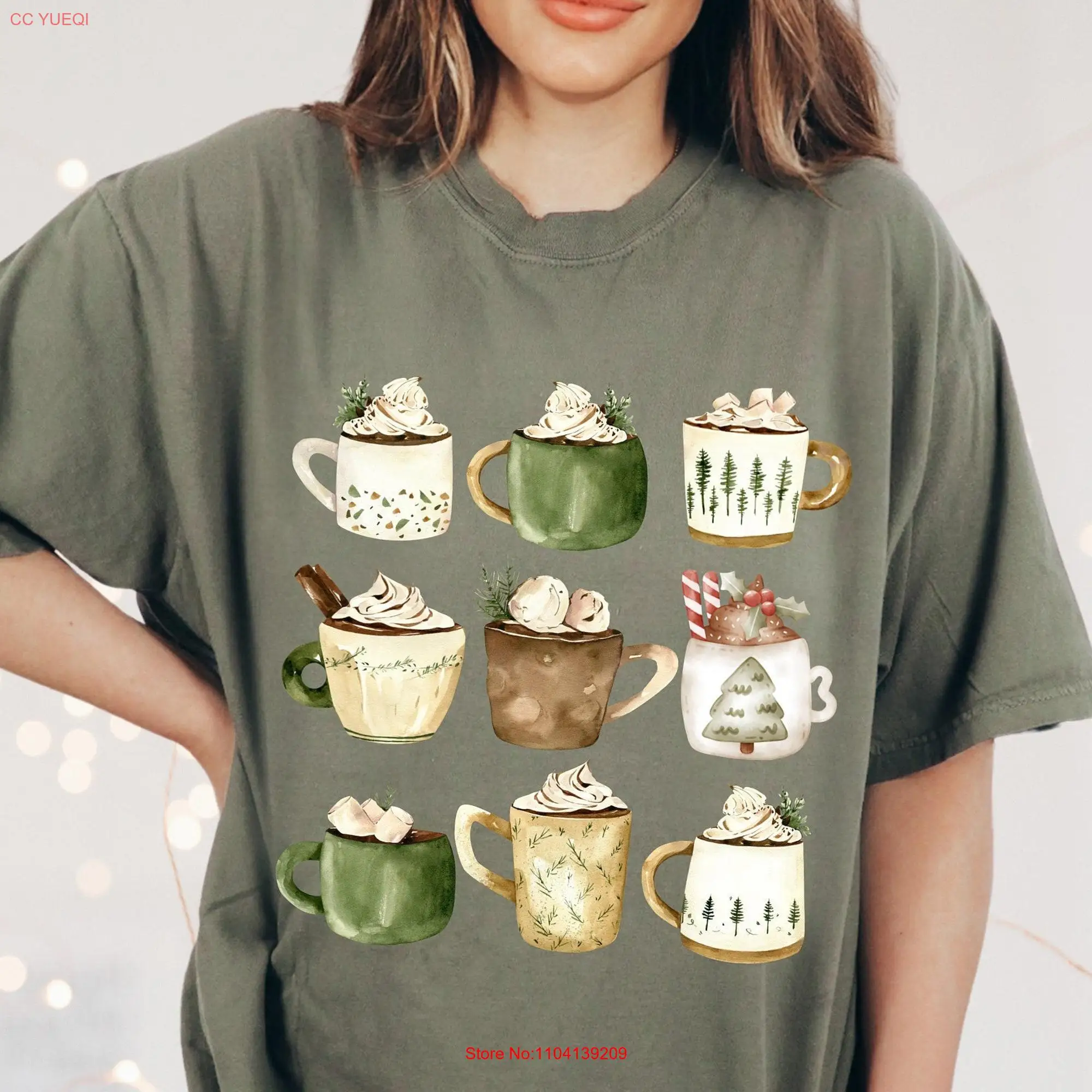 Christmas Coffee Weather T Shirt Vintage Holiday Mug Cozy Lover Retro Xmas Cups Crewneck Comfort Colors