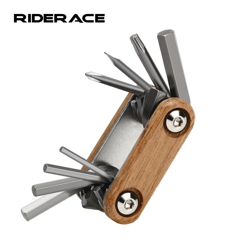 8 In 1 Mini Bicycle Repair Tool Screwdriver 40CR Steel Portable Multifunction Foldable Hex Spoke Wrench Bike Repair Tool Set