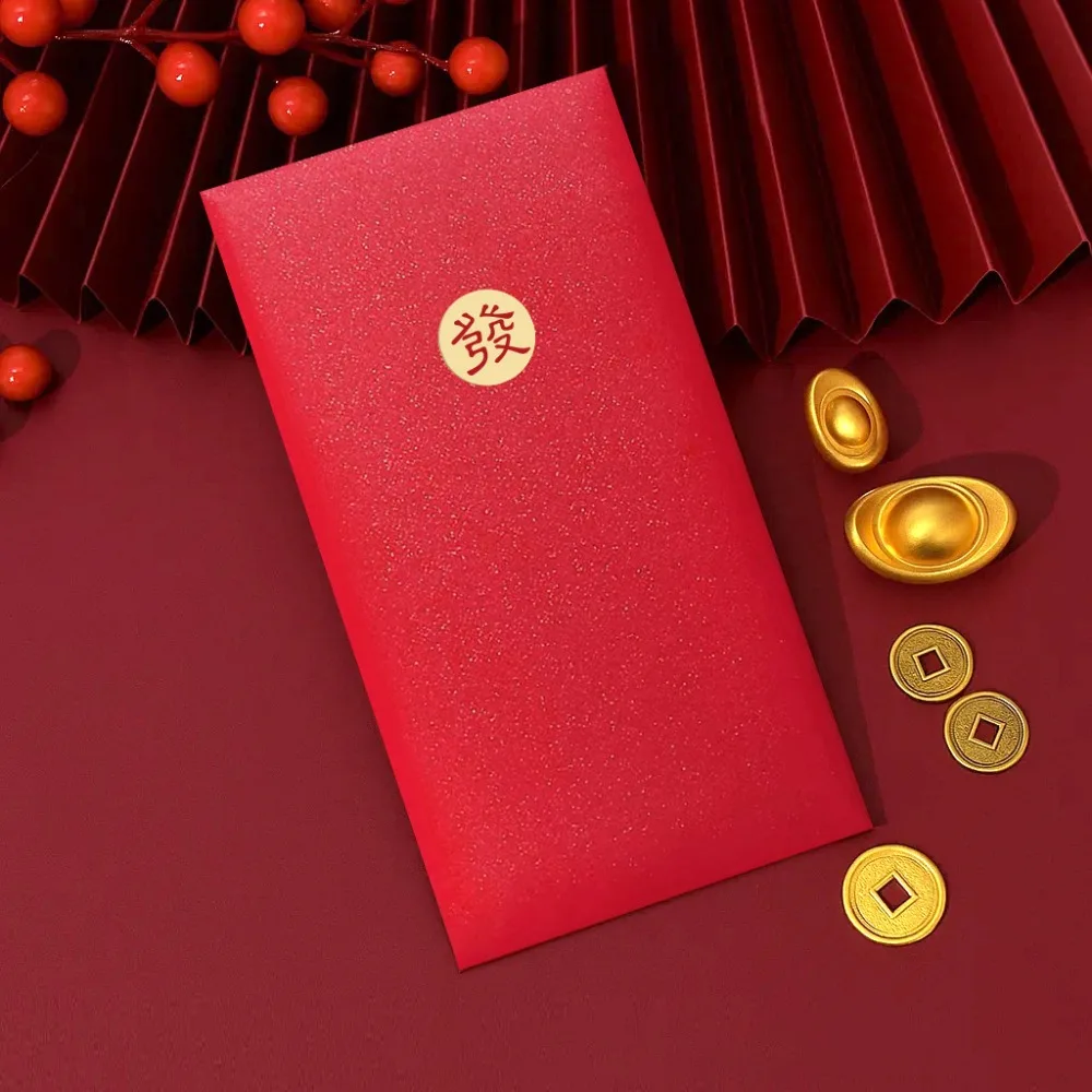 

10pcs Chinese Style 2026 Red Envelopes Flash Gold Paper New Year Blessing New Year Red Packets Minimalist Gift Luck Money Bag