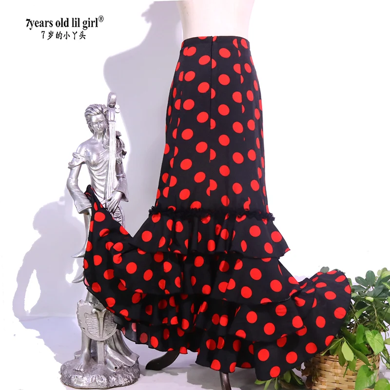 Costume de flamenco espagnol pour femmes et filles, robe de performance, vêtements de danse, salle de Rhpouvez-vous spy, festival, performance, GZ10