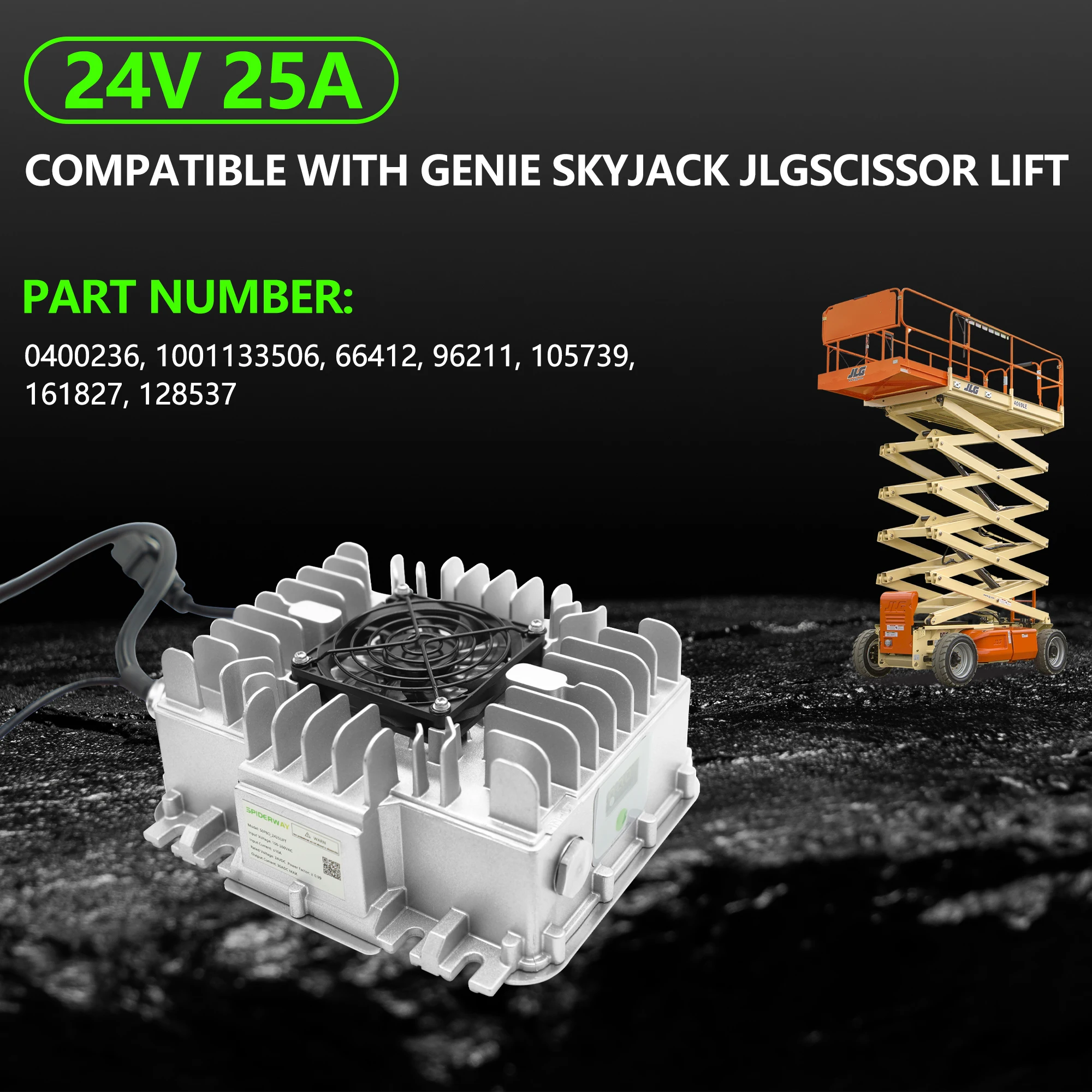24V 25A Battery Charger 3050097 for Snorkel S1930 S2646 S3246 MPH Scissor Lift