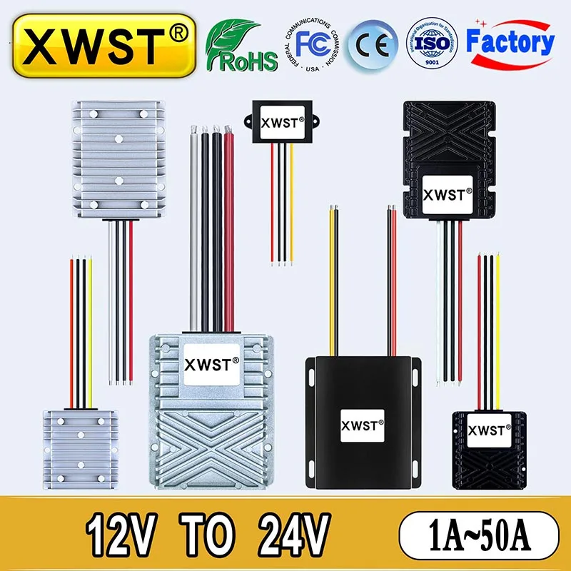 

Waterproof IP67 Power Supply Converter 12V to 24V Boost DC DC Voltage Regulator 1~50A Transformer Module for Robot Monitor Car