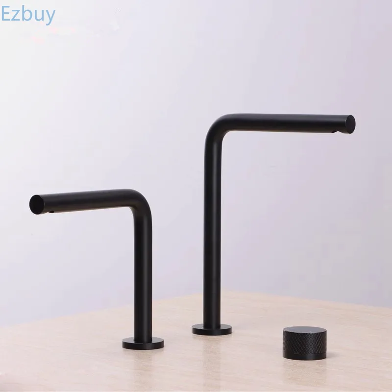 Brushed Gold Bathroom Faucet two holes Gun Grey Basin faucet Sink faucet sink tap Nickel widespread Black basin Tap