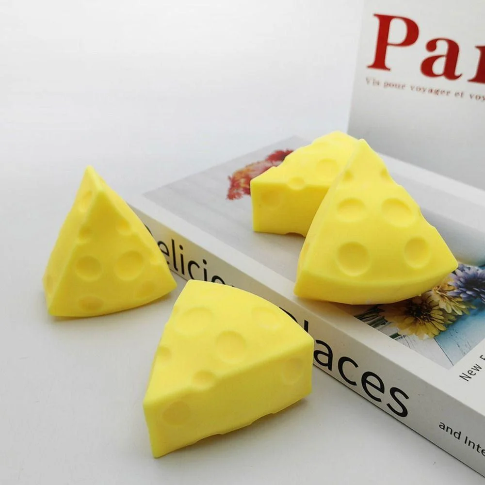 Juguete para apretar, simulación de queso, juguetes para apretar, dulce y lindo, descompresión, pellizco, queso, regalos para niños pegajosos