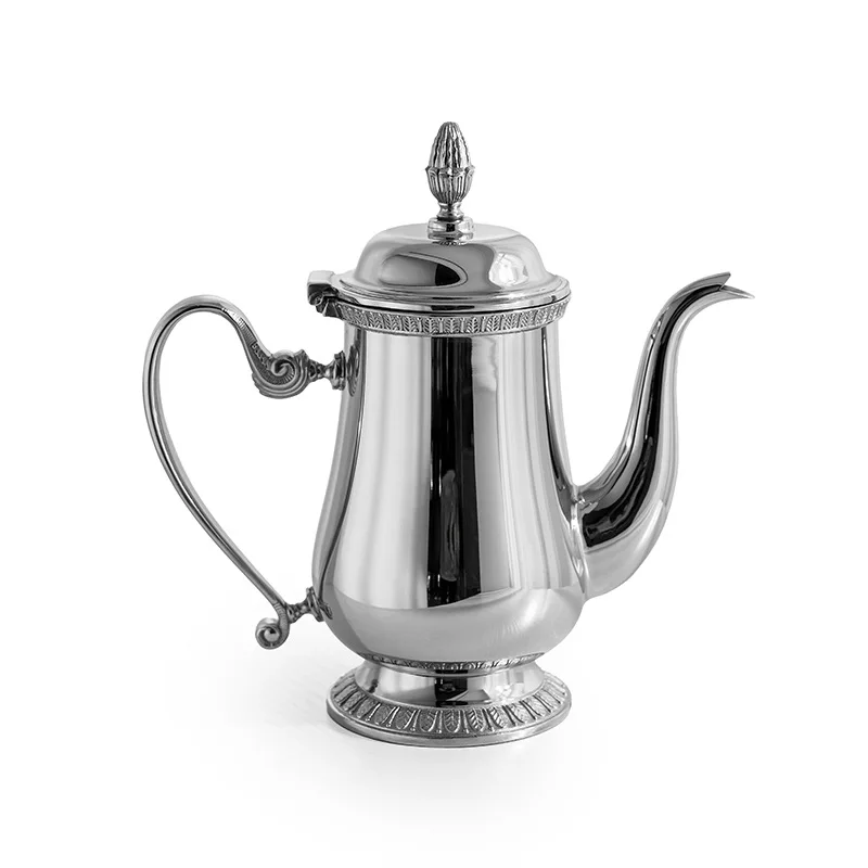 

steel high-grade afternoon tea coffee pot household long mouth small mouth teapot milk pot model room decorative ornament