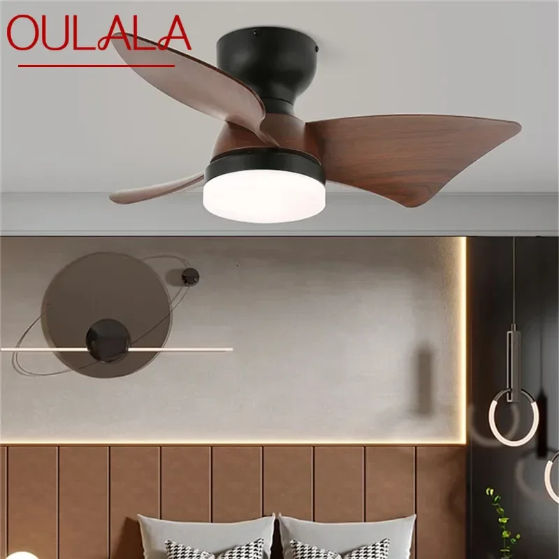 

OULALA Modern Fan Light Luxury Living Room Restaurant Bedroom Children's Room LED Ceiling Fan Light Remote Electric Fan Light