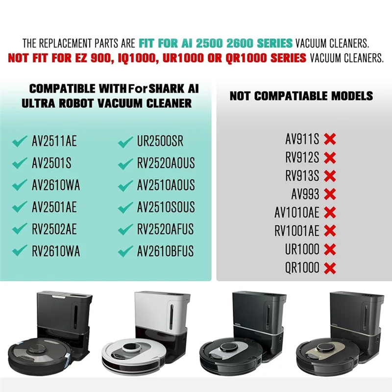 【Berserk】Main And Side Brush Filter For Shark AI AV2511AE AV2501S AV2610WA AV2501AE RV2502AE Vacuum Cleaner Accessories