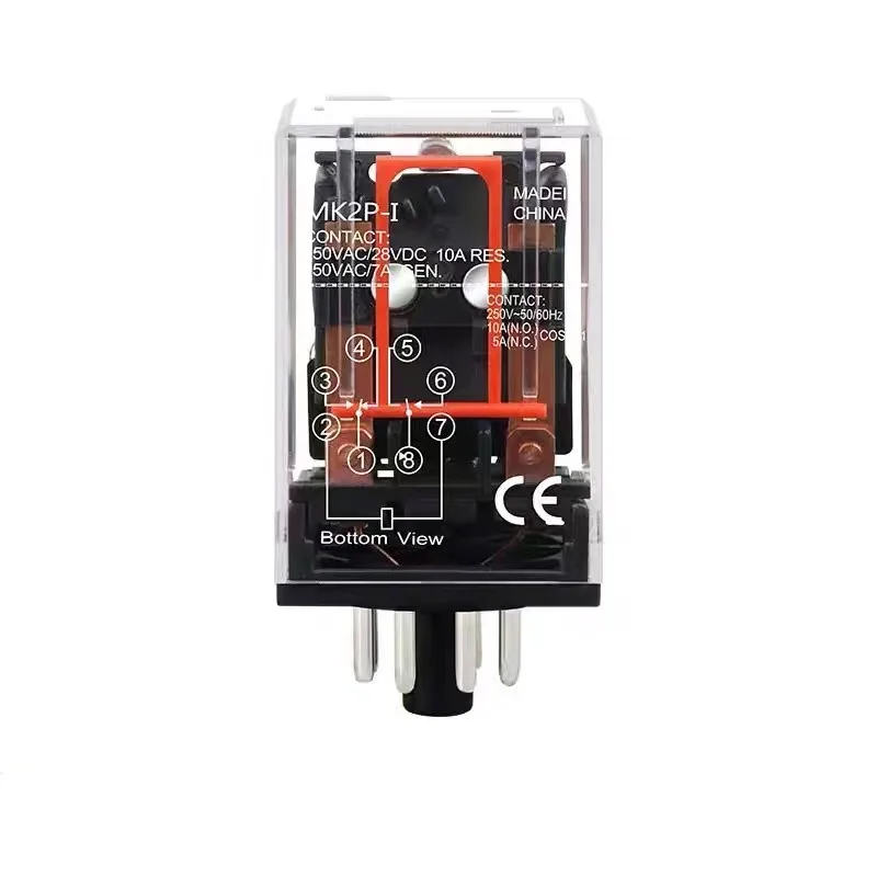 1 Set MK2P-I MK3P-I AC 220V 24V 36V 110V 12V Relay 8-Pin 10A 250VAC With PF083A Socket Base