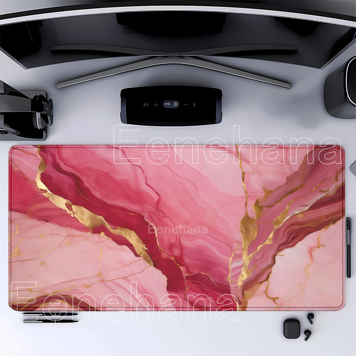 Large Size Black And White Liquid Patterns Anti-Slip Rubber Bottom Mouse Pads Pc Accessories Offices Decor Gaming Home Mousepads