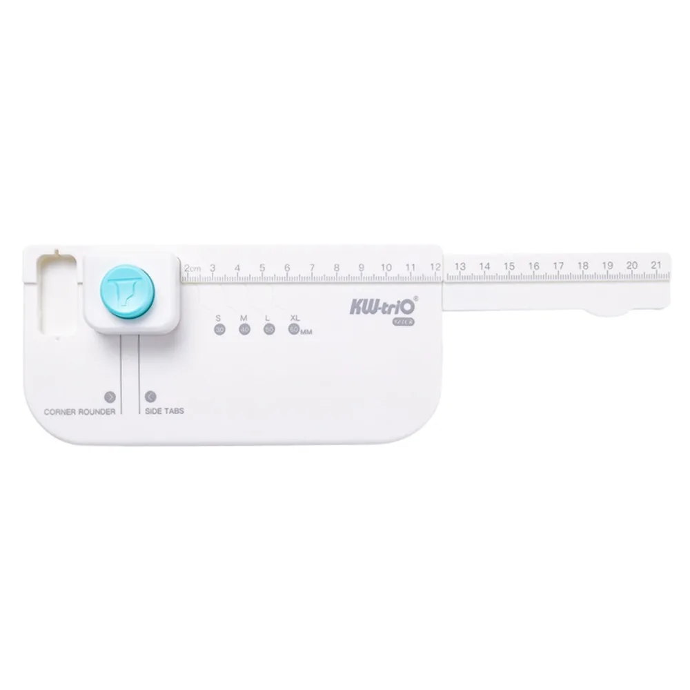 DIY ABS Tab Punch Board 4 Sizes Multi-Size Paper Punch Compact 30/40/50/60mm Label Punch Crafting
