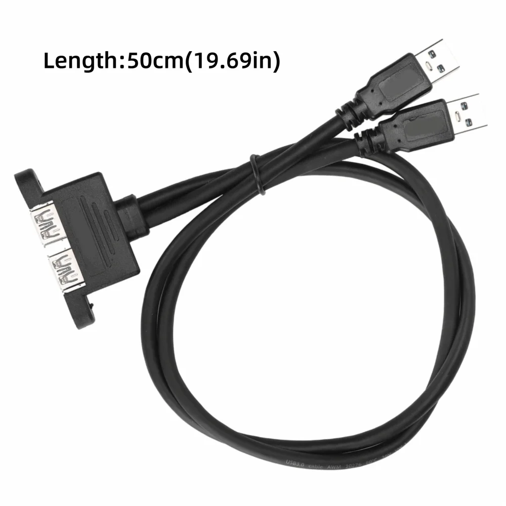 Practical 50cm USB Extension Cable 2 Ports Dual High Speed USB Front Panel Header USB 3.0 Cable Motherboard Adapter
