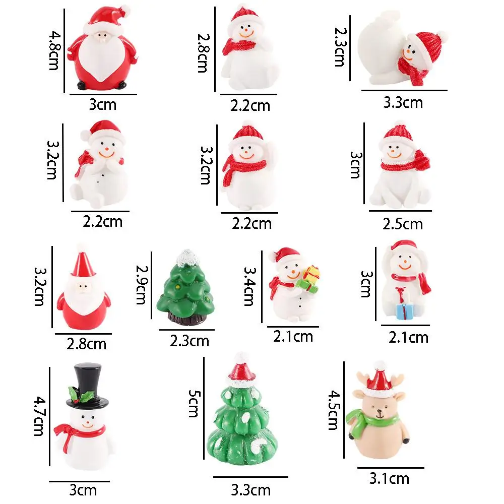 Snowman Tree Fairy Garden Decoration Terrarium Dollhouse Ornaments Figurines Christmas Miniature Micro Landscape