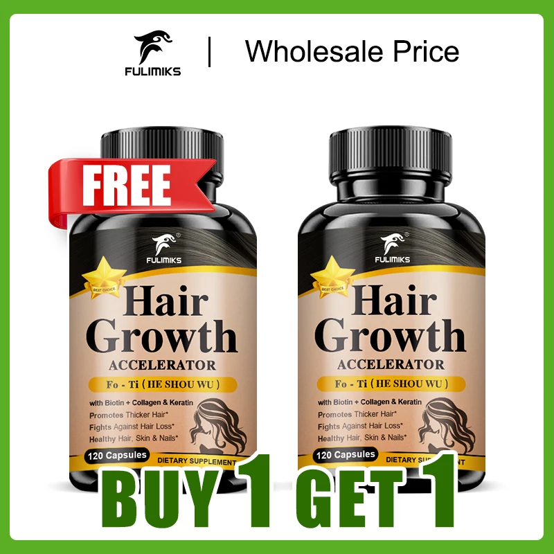 

Купи 1, получи 1 бесплатно! Капсулы для здоровья волос Fulimiks, с коллагеном и витамином С, для укрепления и питания волос