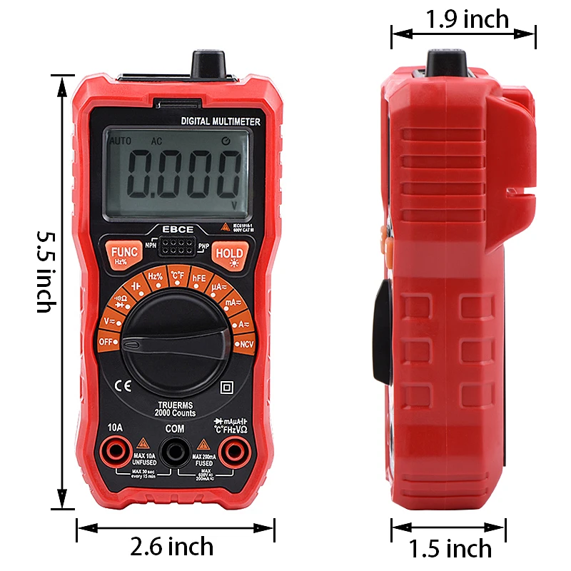 Kit saldatore JCD 80W con multimetro digitale 6000 conteggi misuratore di tensione AC/DC con portata automatica 220V 110V Kit di strumenti di