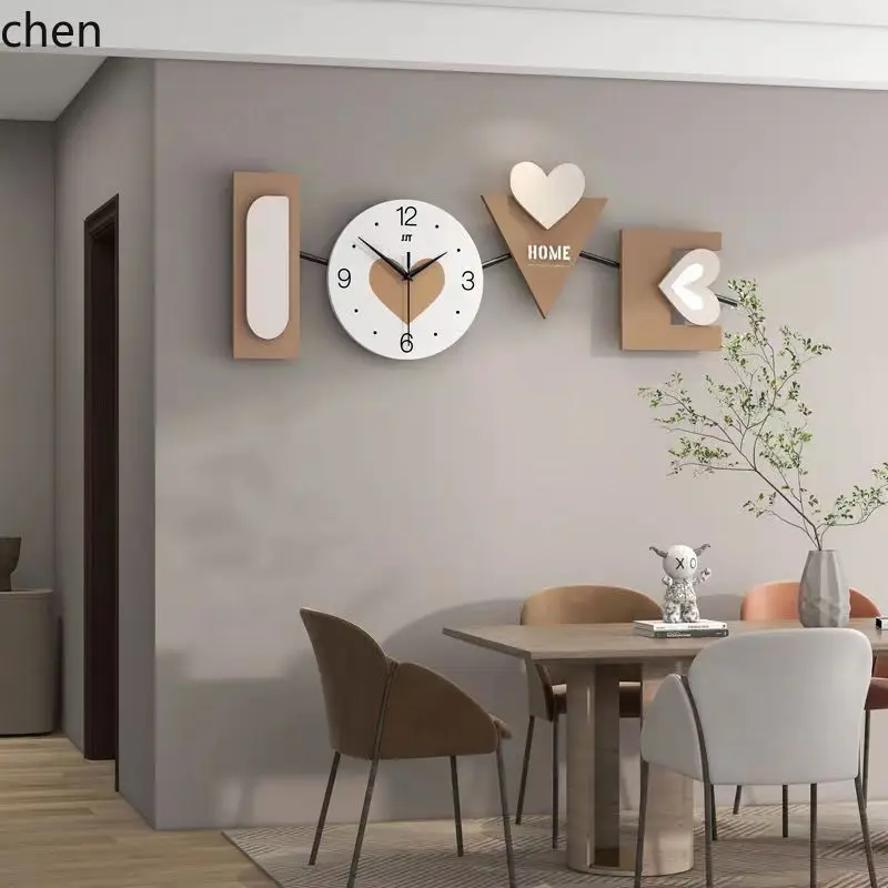 ZML Simple Wall Clock for Living Room, Modern Home Decoration, Silent Wall-Mounted Creative Clock for Dining Room